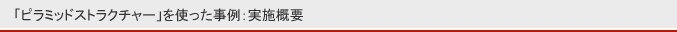 「ピラミッドストラクチャー」を使った事例